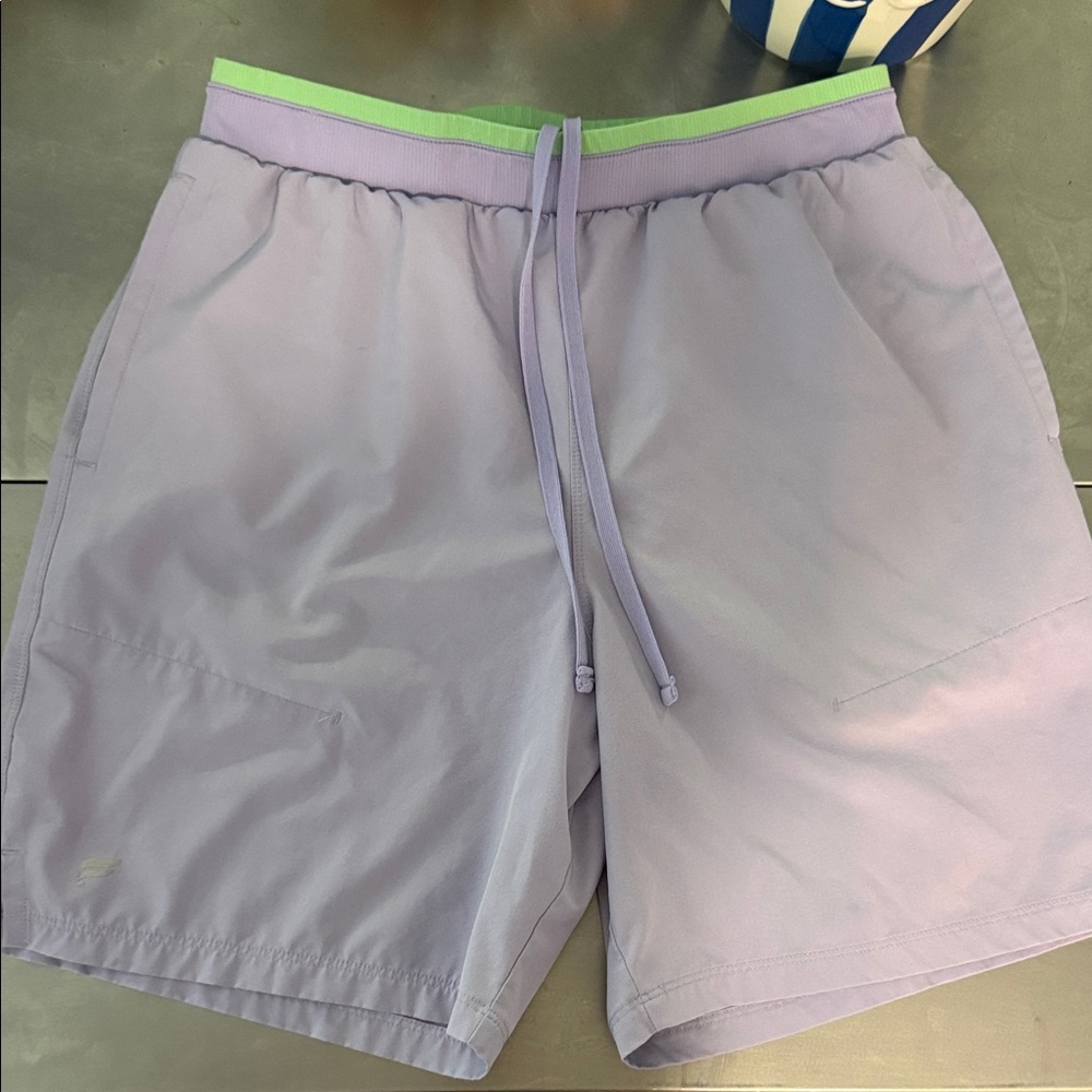 Men's Fabletics Lavender Drawstring Athletic Shorts